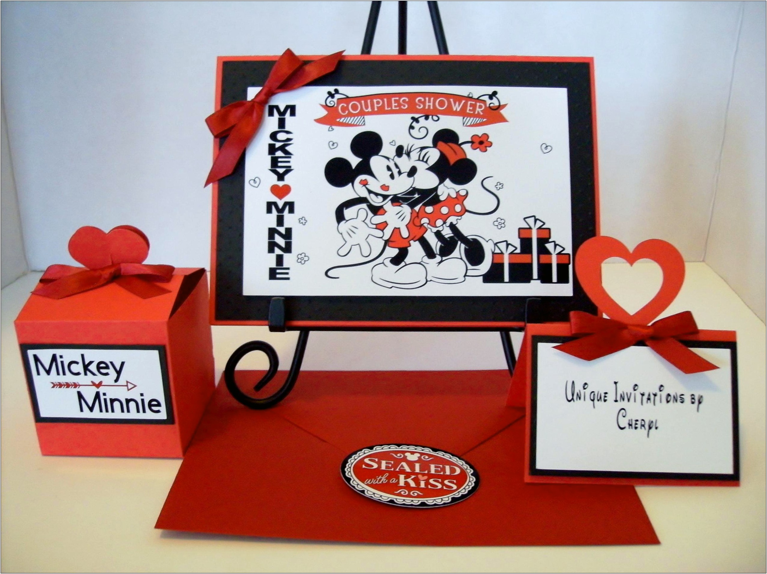 Mickey And Minnie Wedding Invitation Address