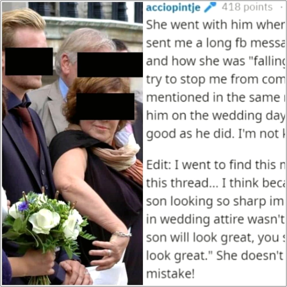 Mother Not Invited To Son's Wedding