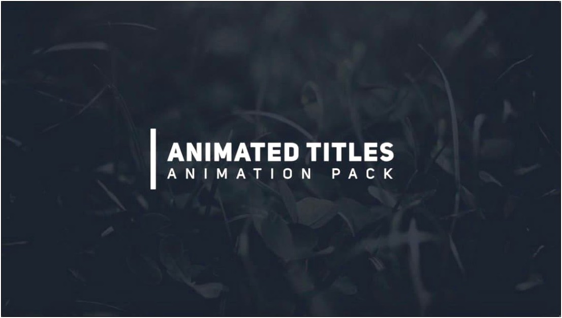 Movie Title After Effects Template Free