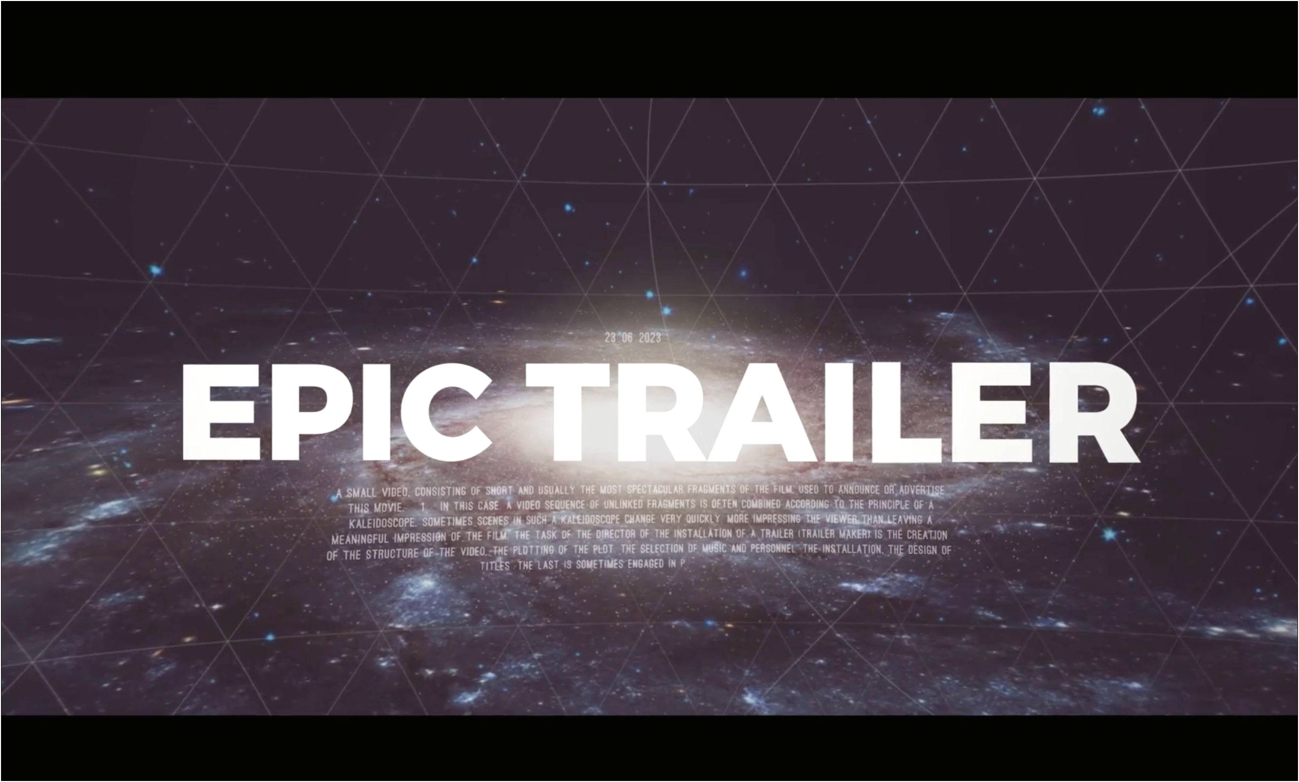 Movie Trailer After Effects Template Free