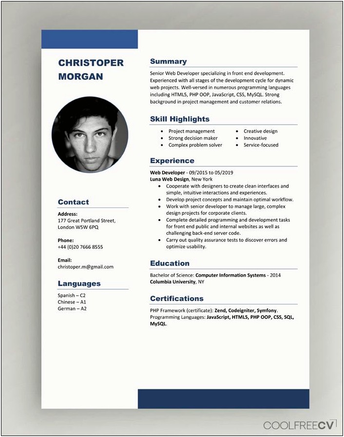 Ms Word Cv Template Free Download