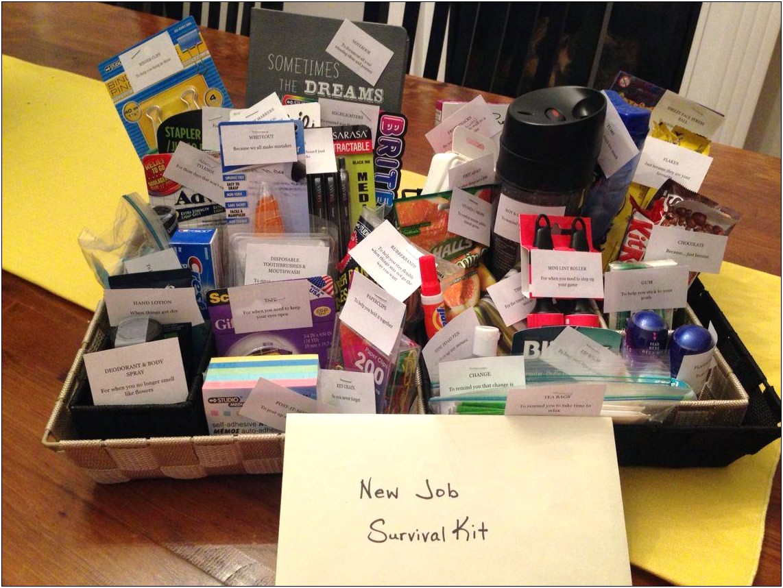 New Job Survival Kit Free Template Printable