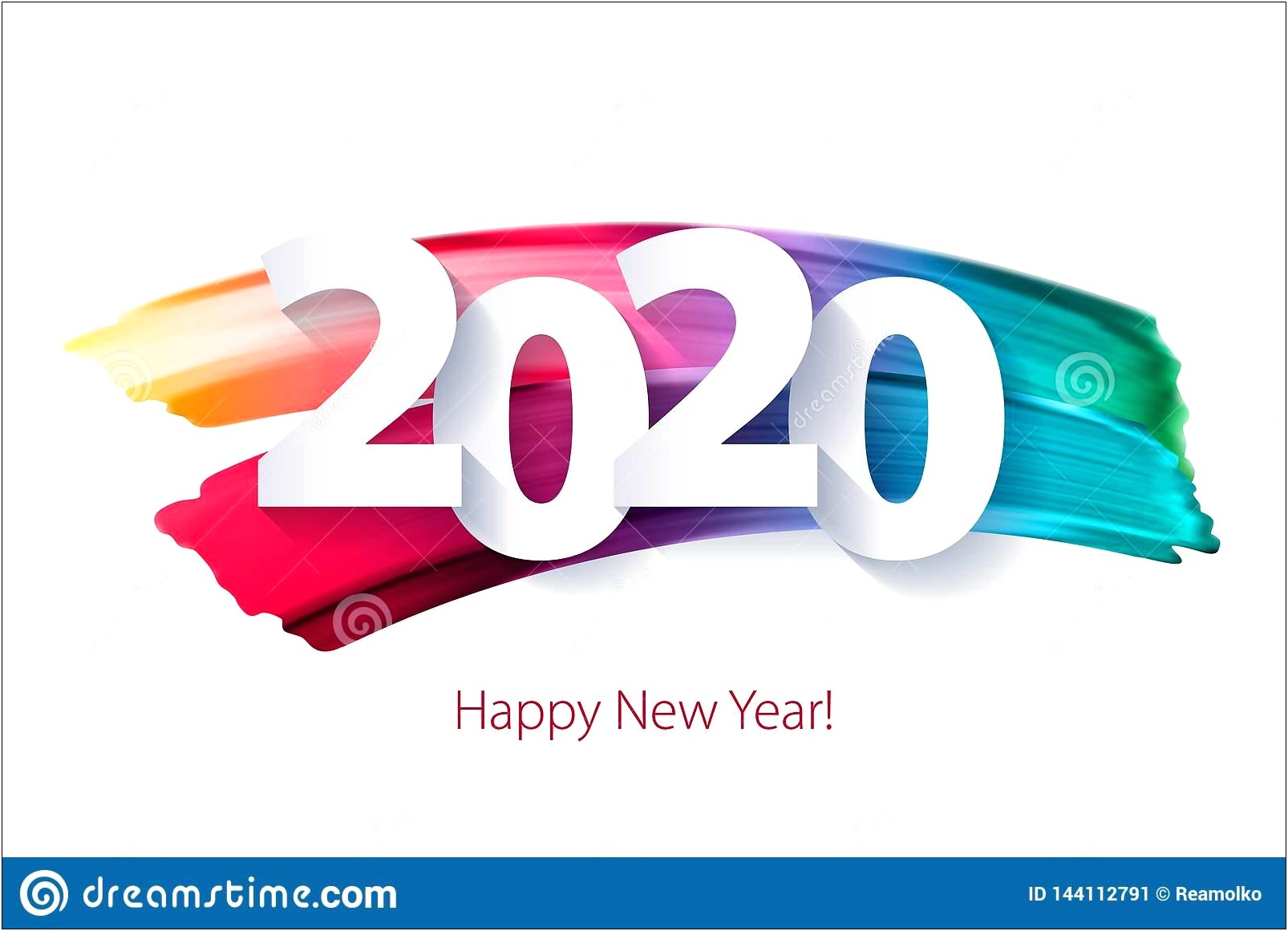 New Year Card 2020 Free Template