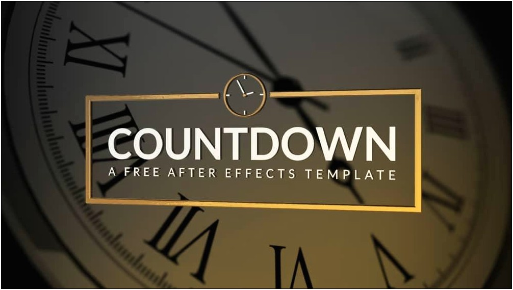 New Year Countdown 2016 After Effects Template Free