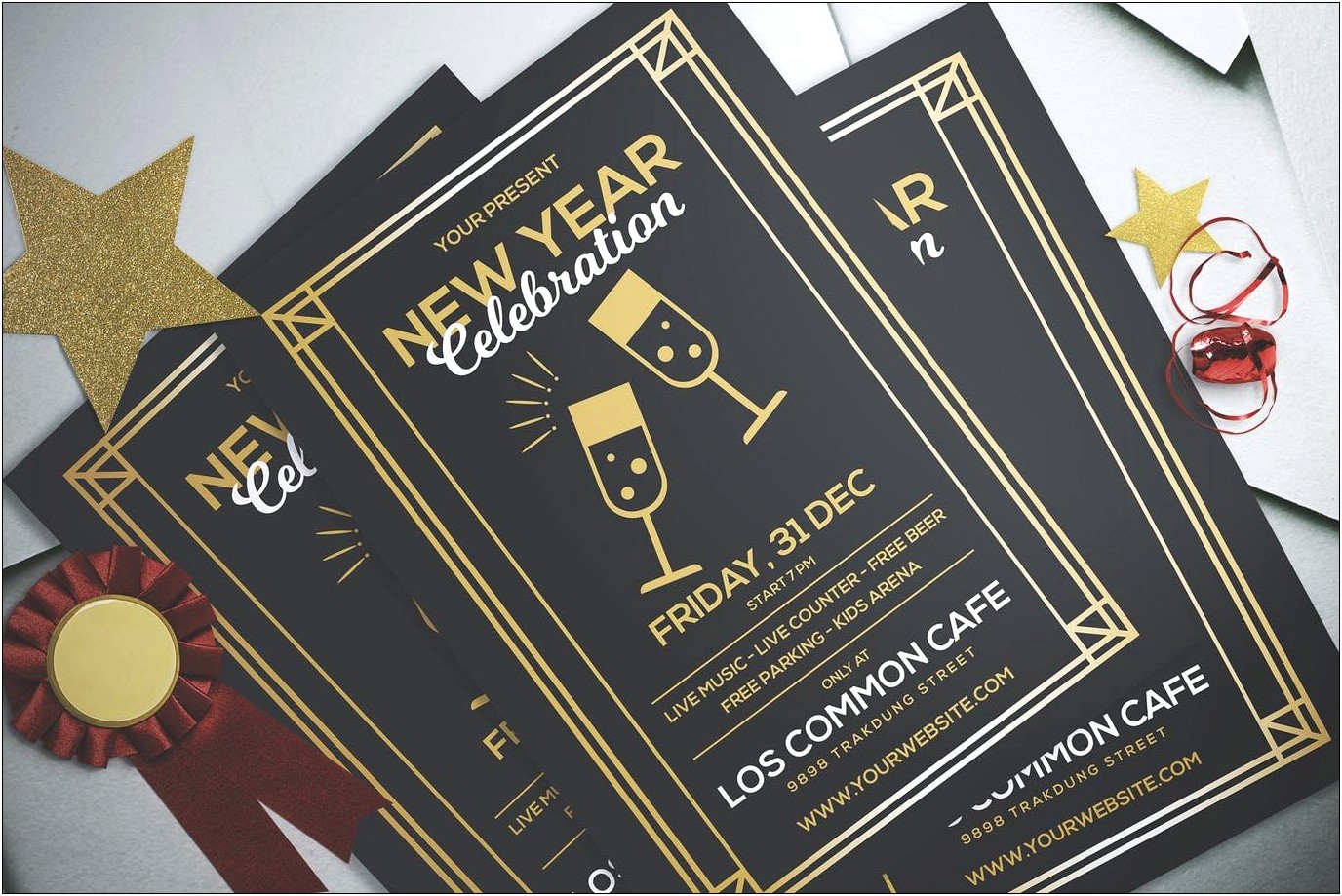 New Year's Eve Card Templates Free