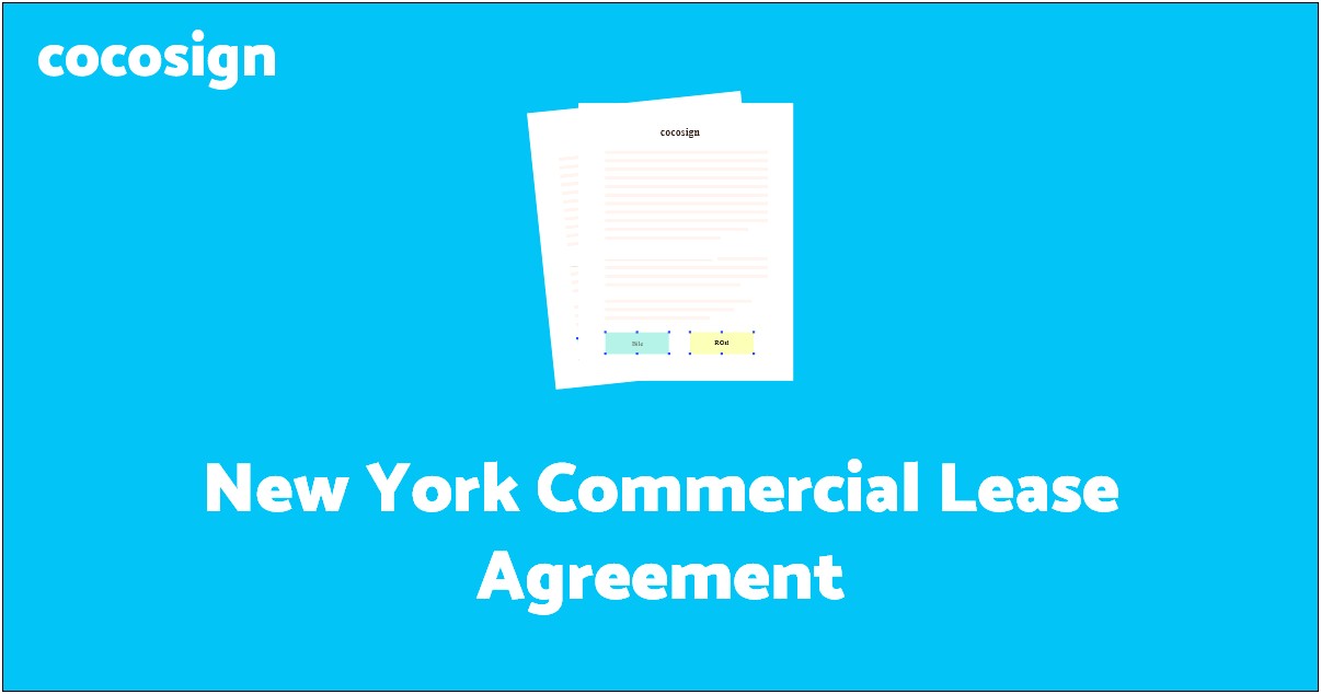 New York State Commercial Lease Free Template