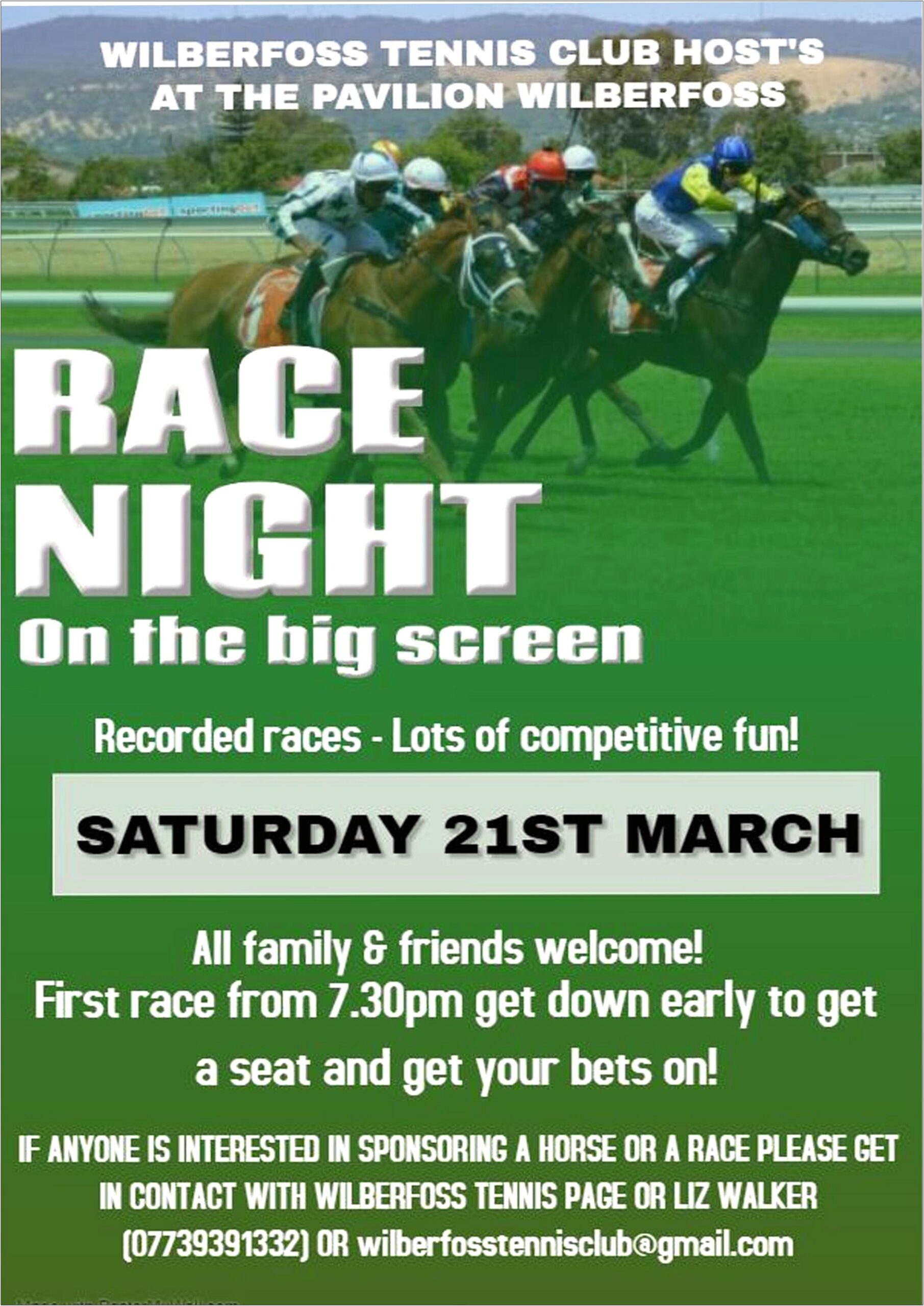Night At The Races Flyer Template Free
