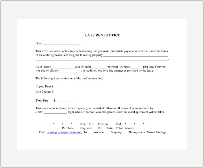 Notice To Tenant To Show Property Template Free