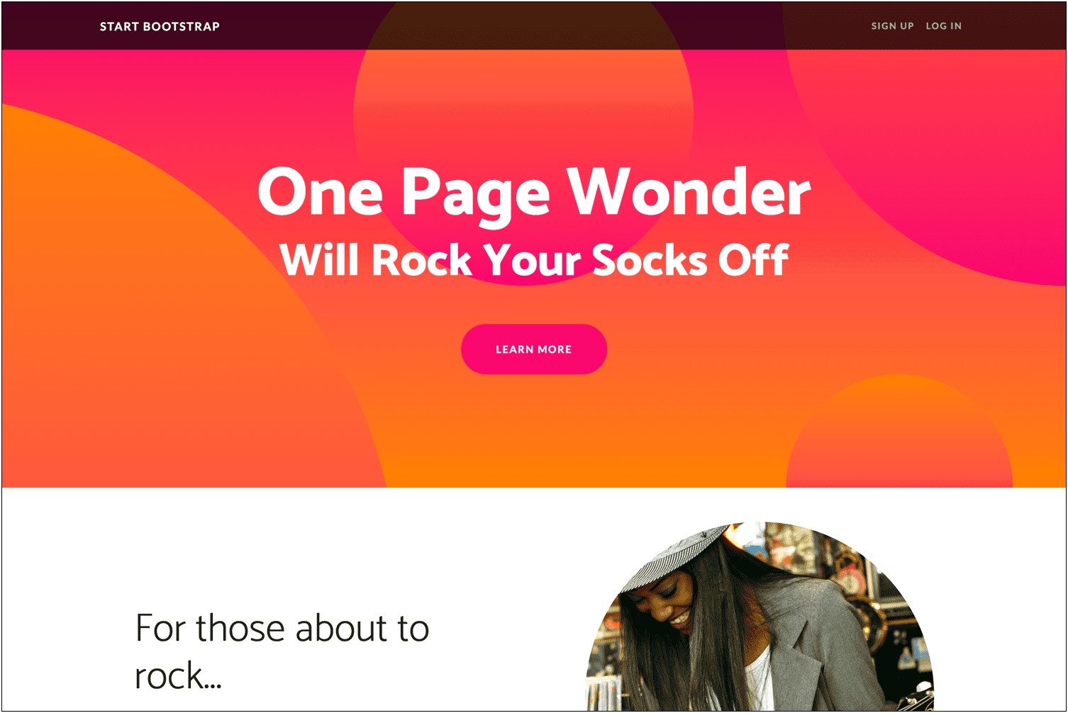 One Page Bootstrap Responsive Templates Free Download