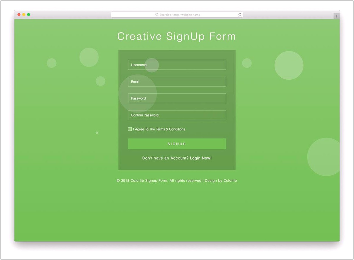 Online Registration Form Template Free Download