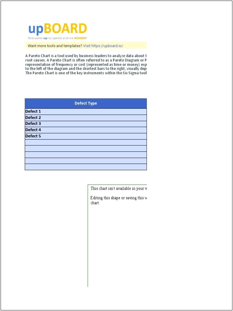 Pareto Chart Excel Template Free Download