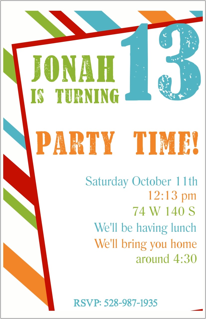 Party Invitation Templates To Print Free