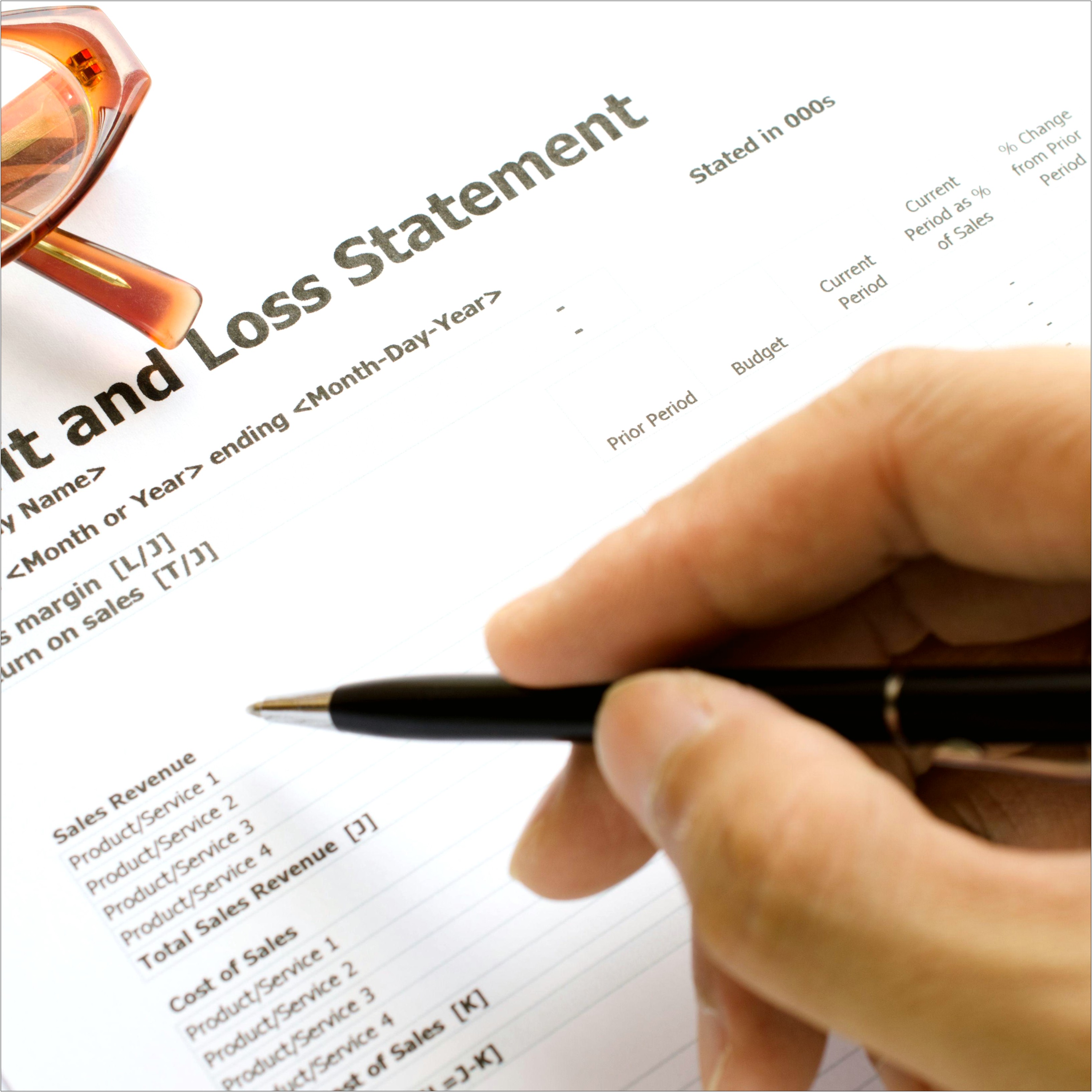 Personal Profit And Loss Statement Template Free