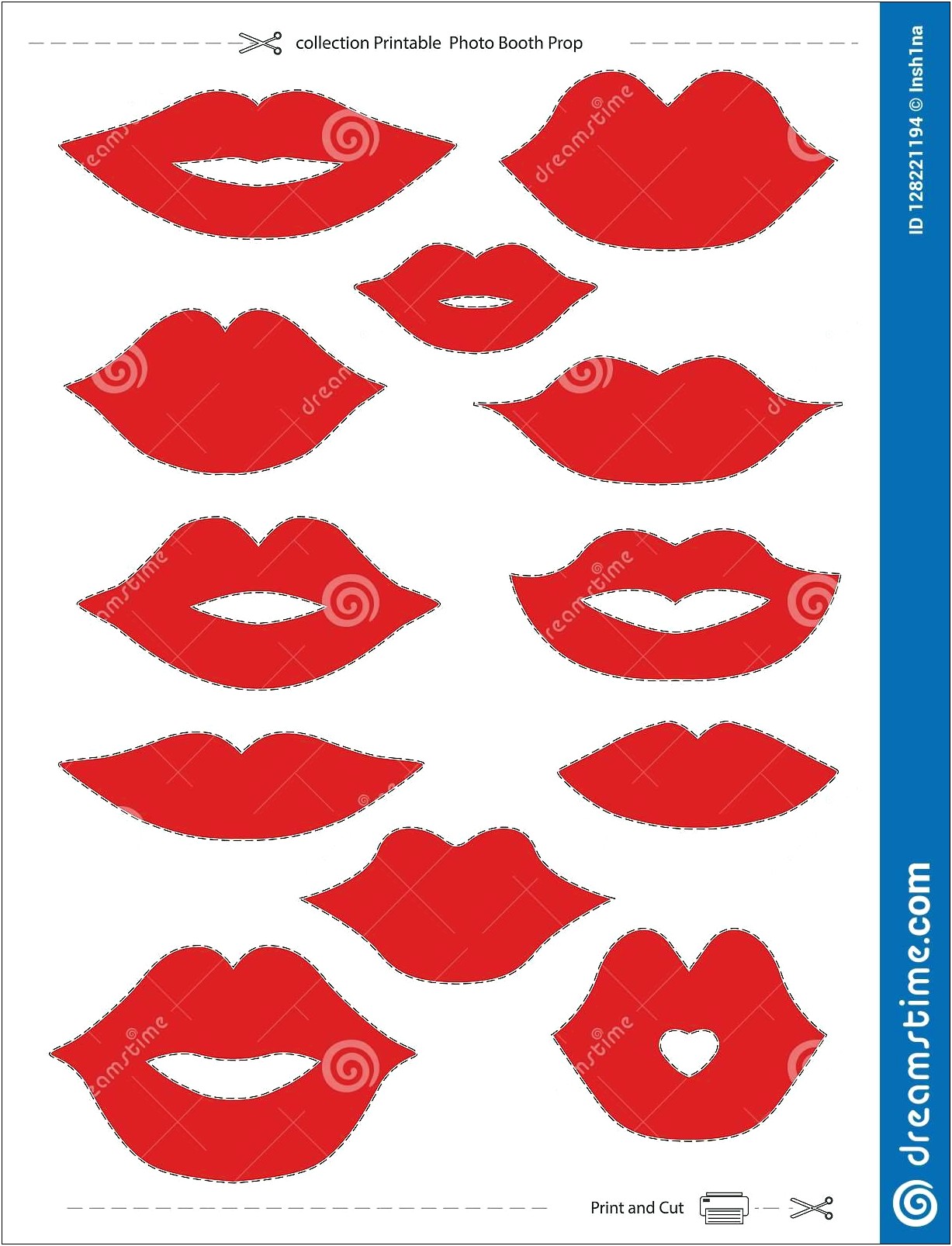 Photo Booth Free Printable Templat Mustache Lips