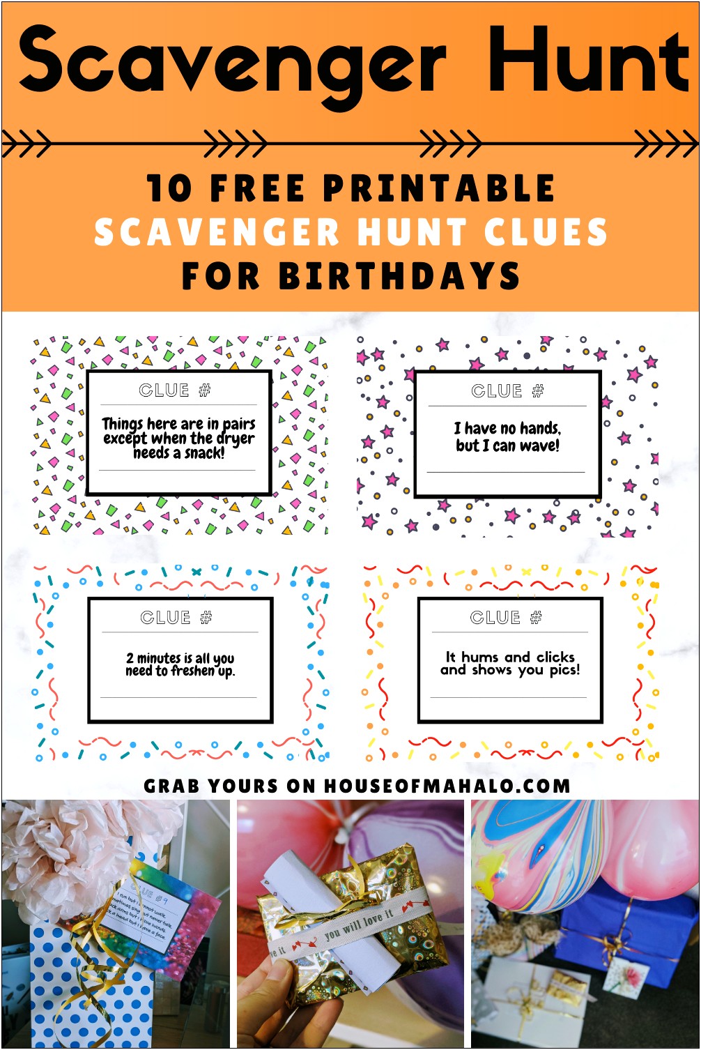 Photo Hunt For Birthday Party Template Free