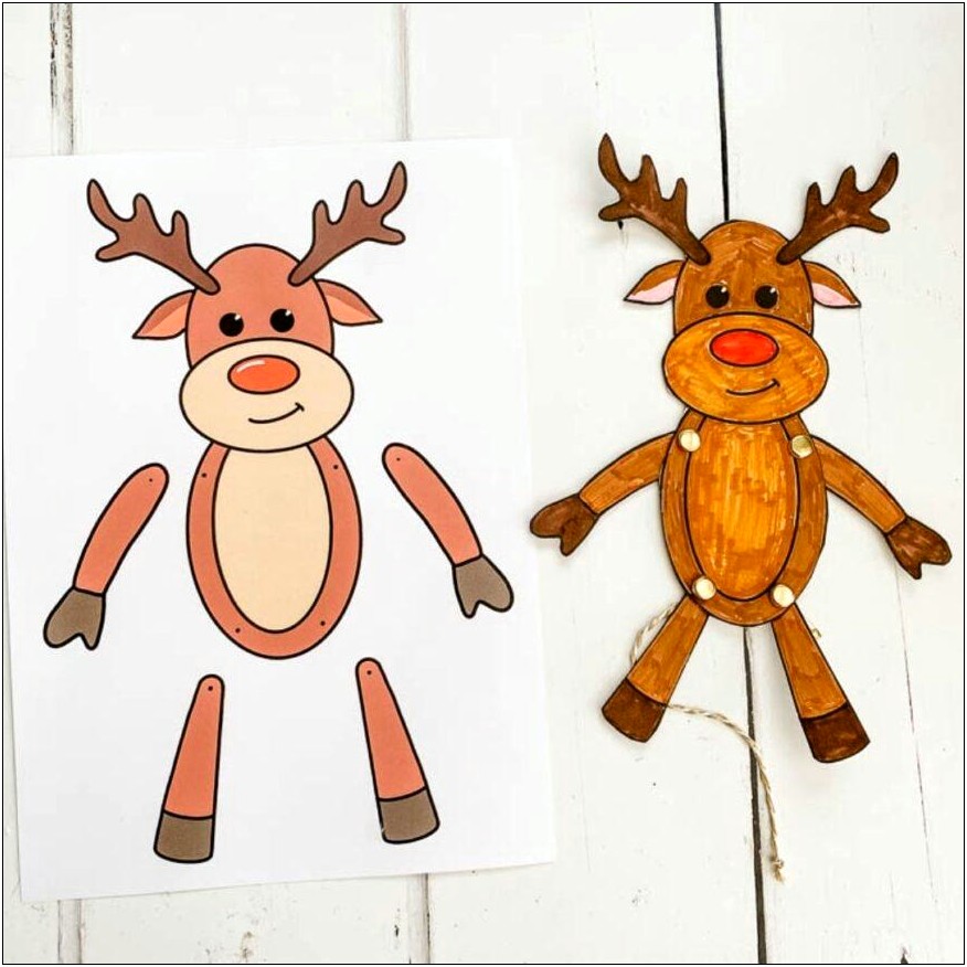 Pin The Nose On The Reindeer Template Free