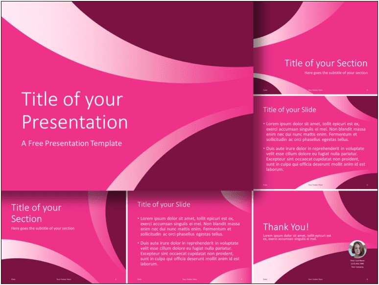 Pink And White Social Media Presentation Free Template