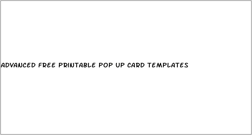 Pop Up Card Templates Free Download