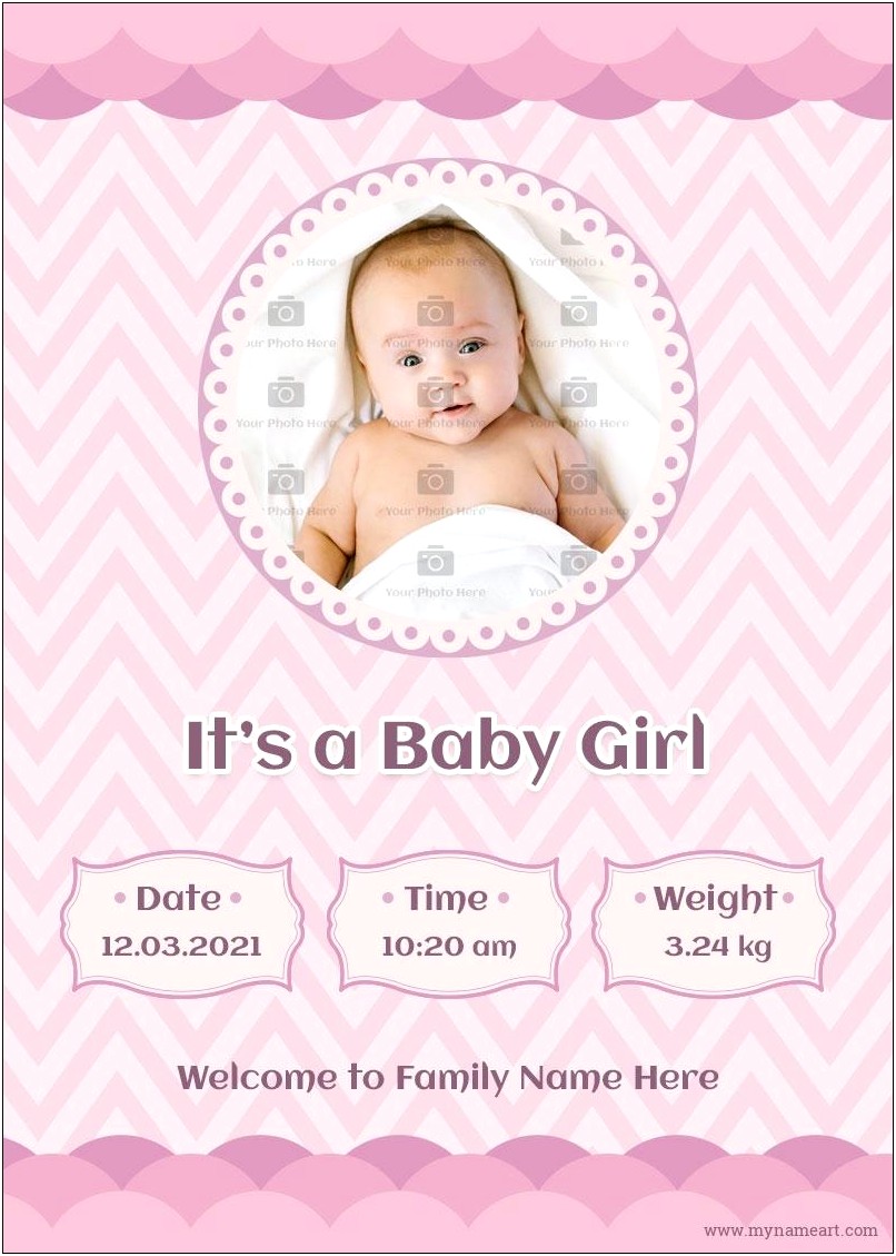 Poster Template For Announcing Baby Free Download