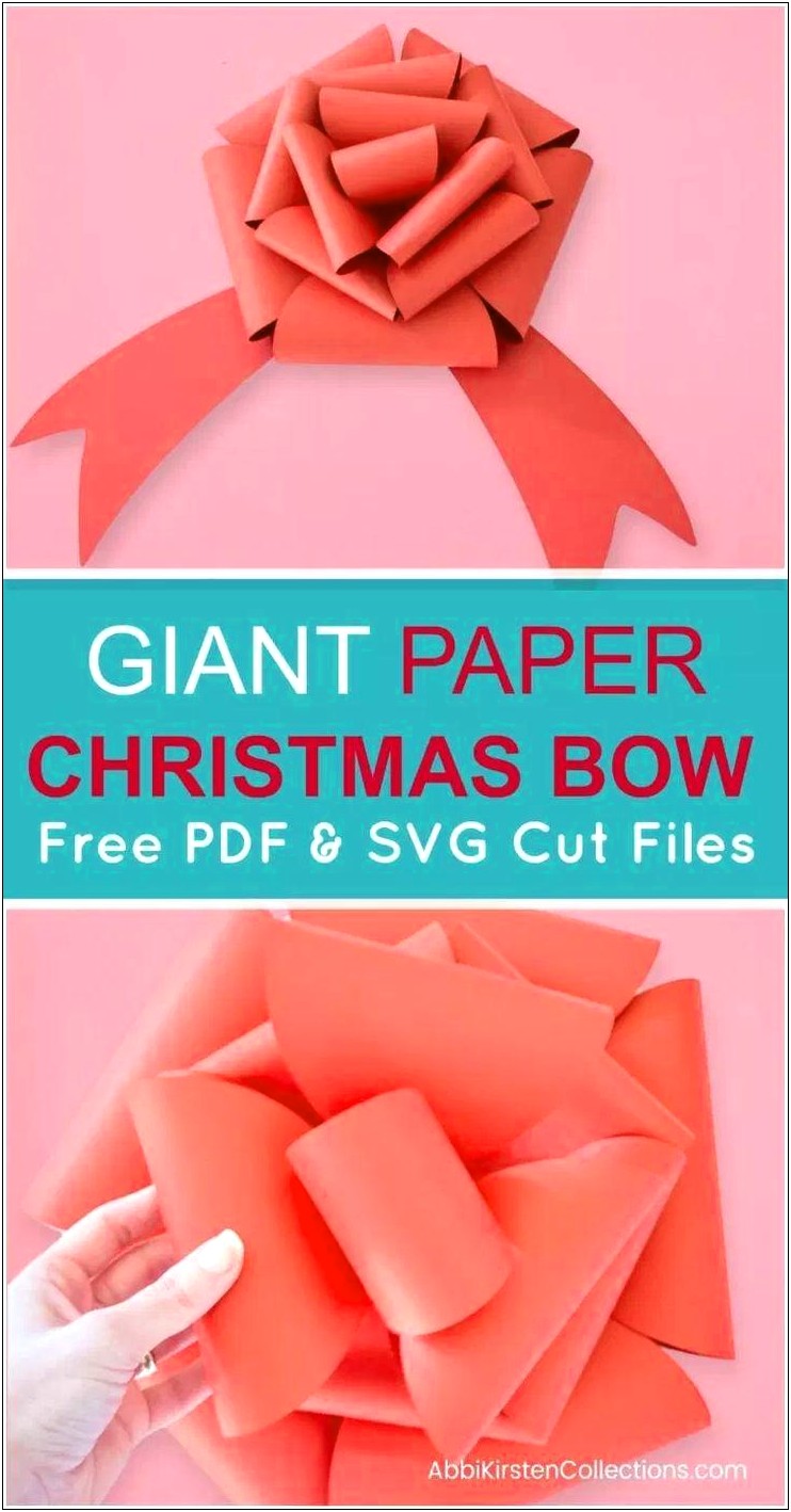 Present Paper Bow Template Free Cut File