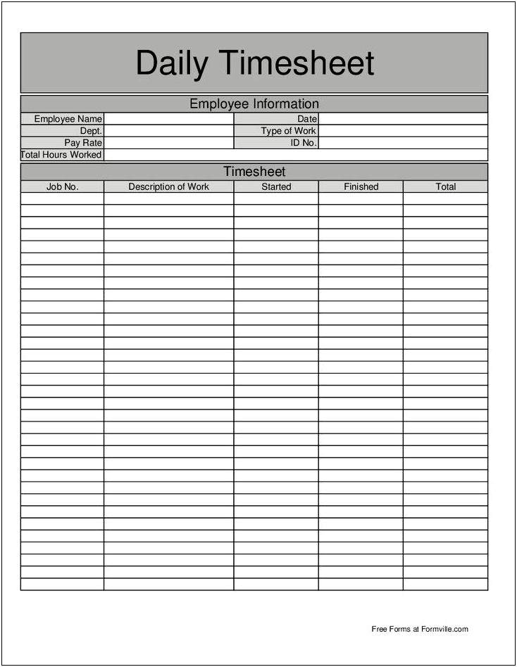 Print Free Template For Logging Works Hours