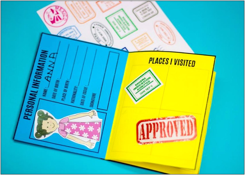 Printable Passport Template For Teachers Free