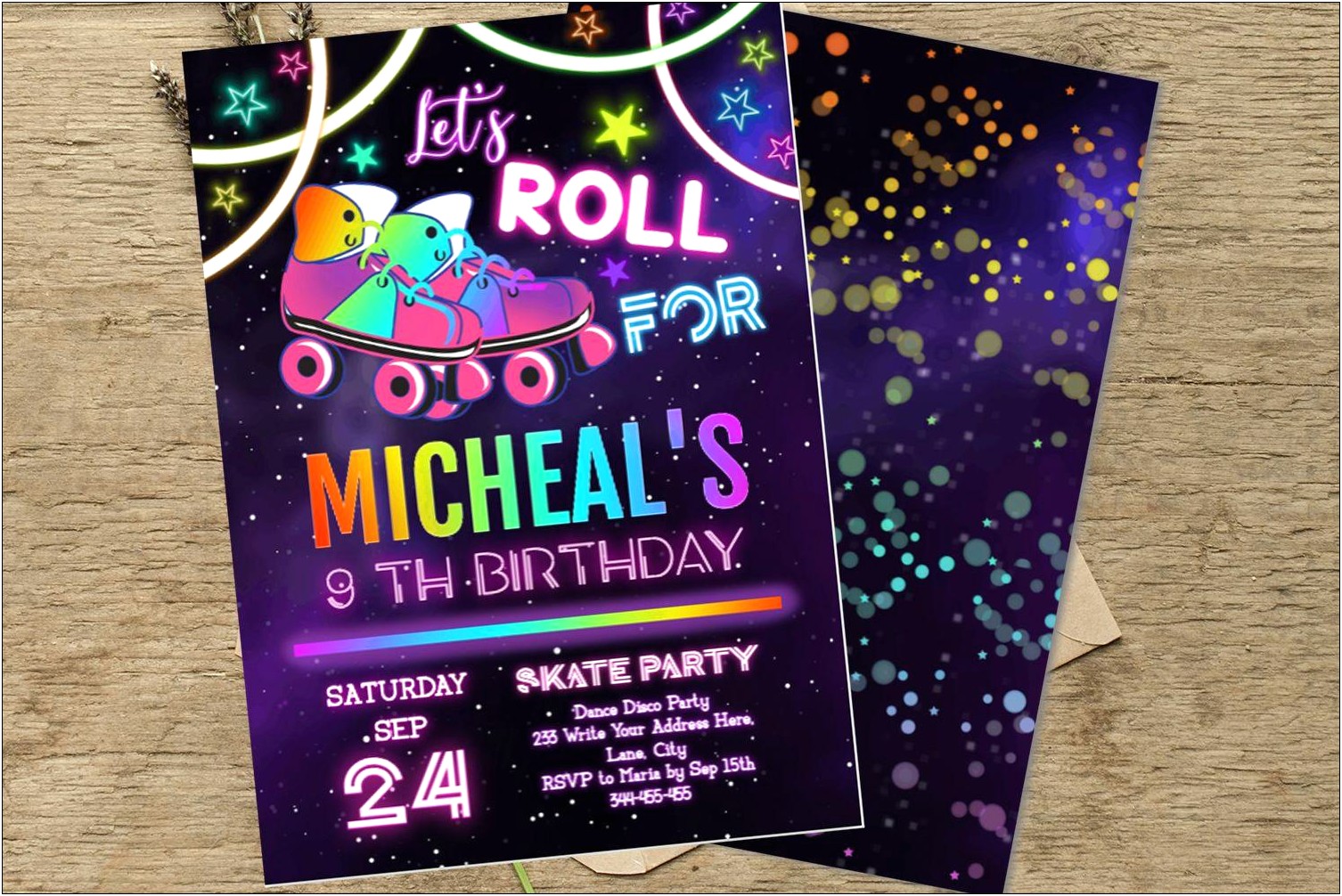 Printable Roller Skating Party Invitation Template Free