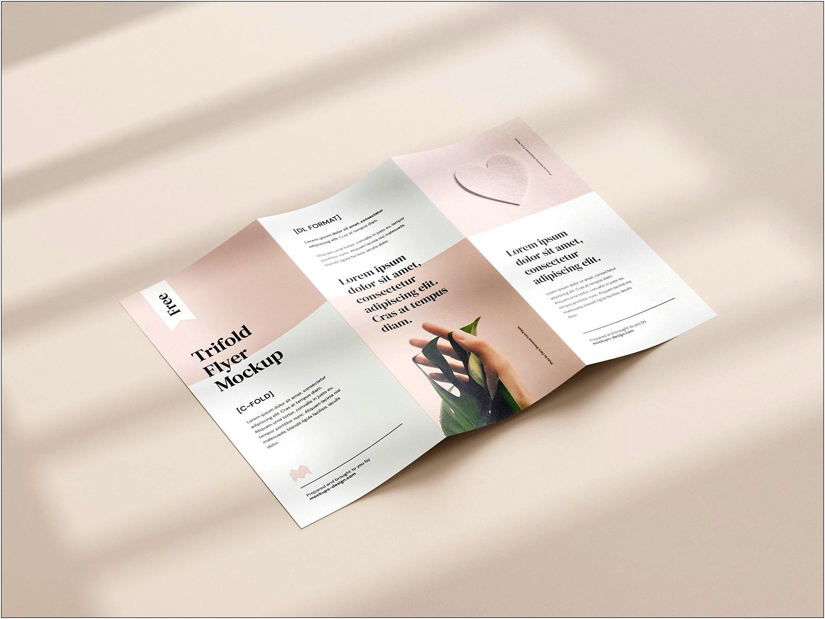 Psd Tri Fold Mockup Template Free Download