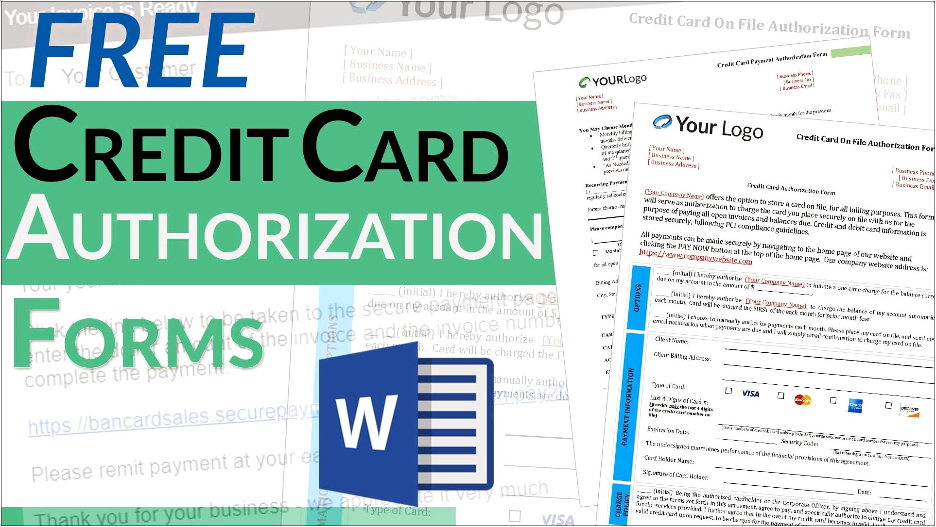 Recurring Credit Card Authorization Form Template Free