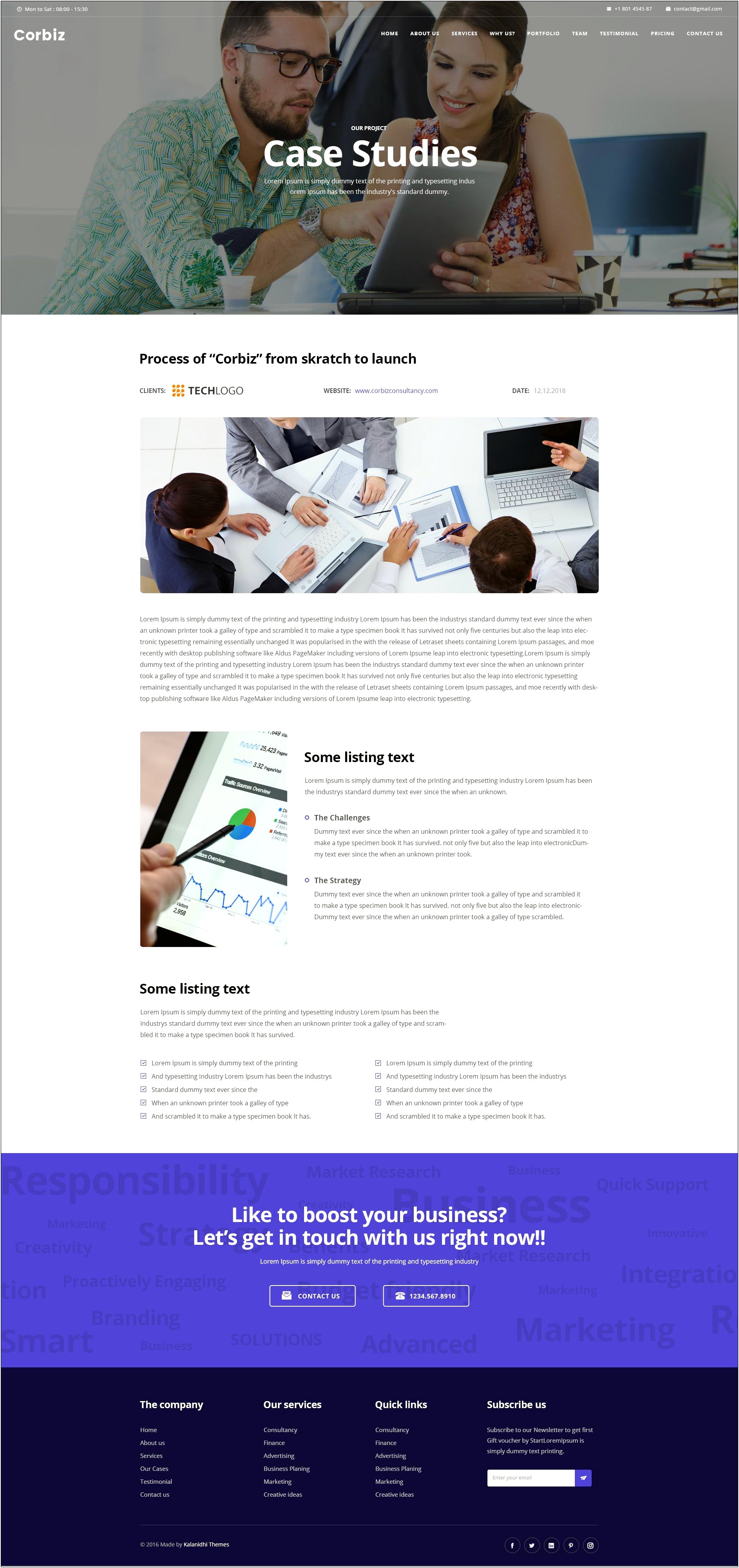 Redbiz Business Consulting Multi Purpose Template Free Download