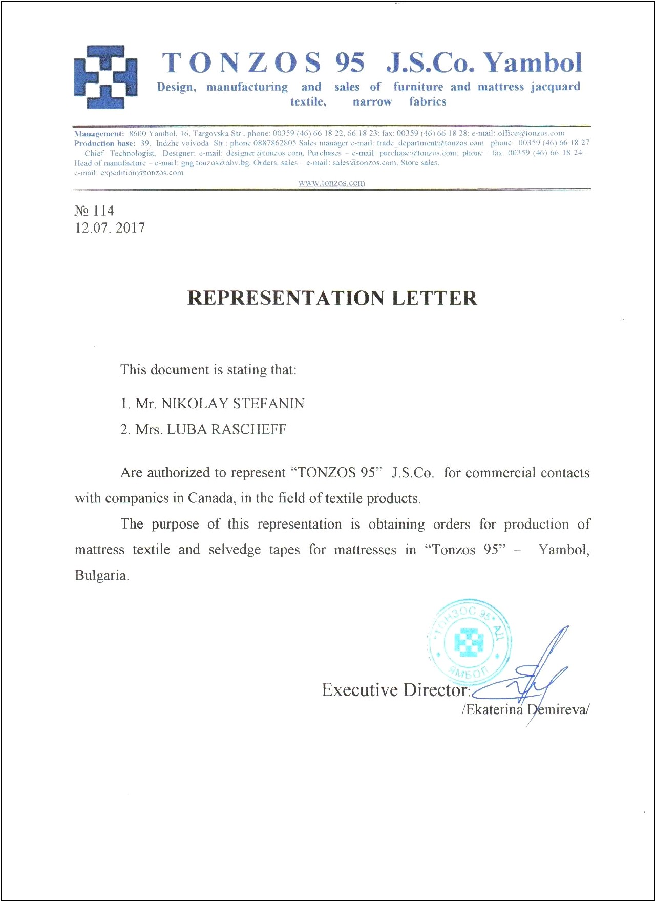 Release Of Business Representation Letter Sample Template Free