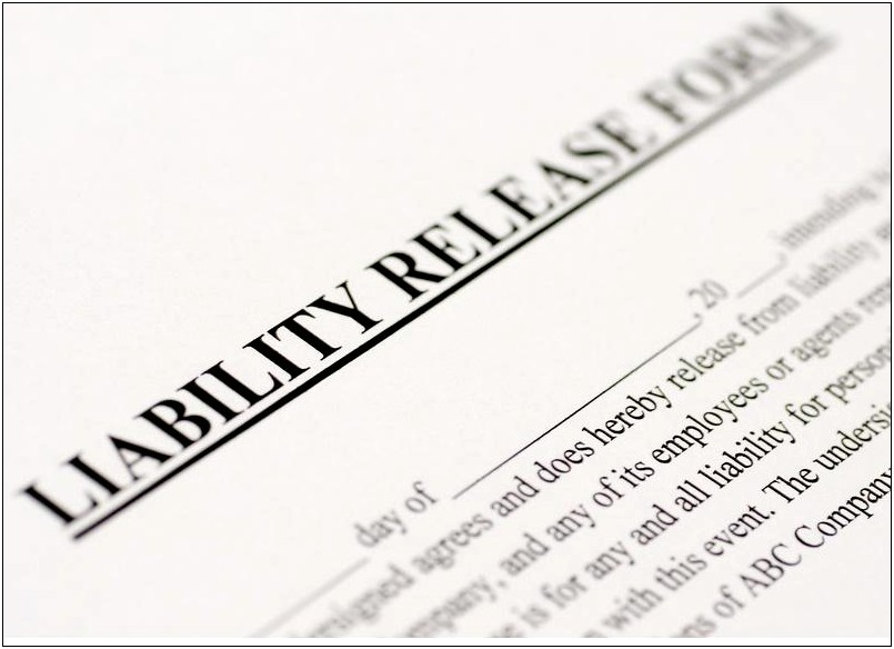 Release Of Responsibility Form Car Accident Free Template