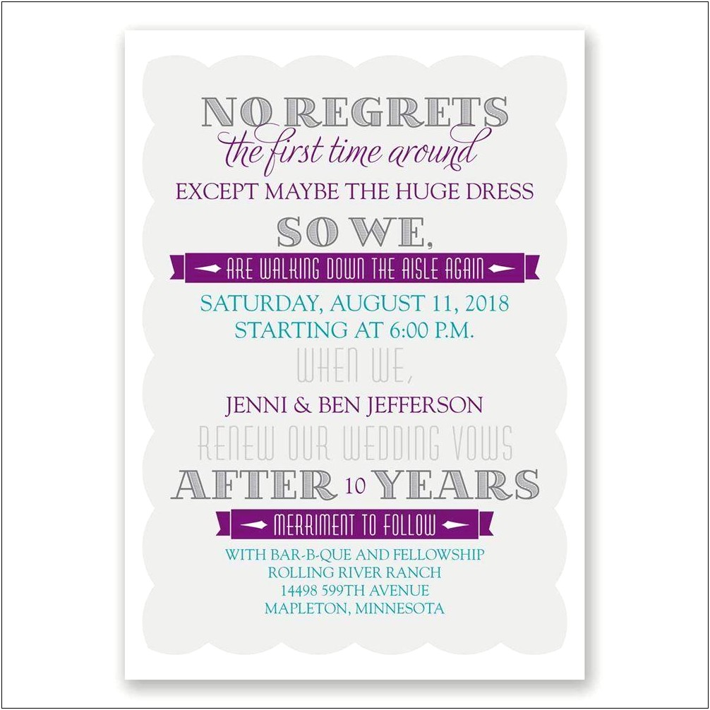 Renewal Of Vows Invitation Templates Free