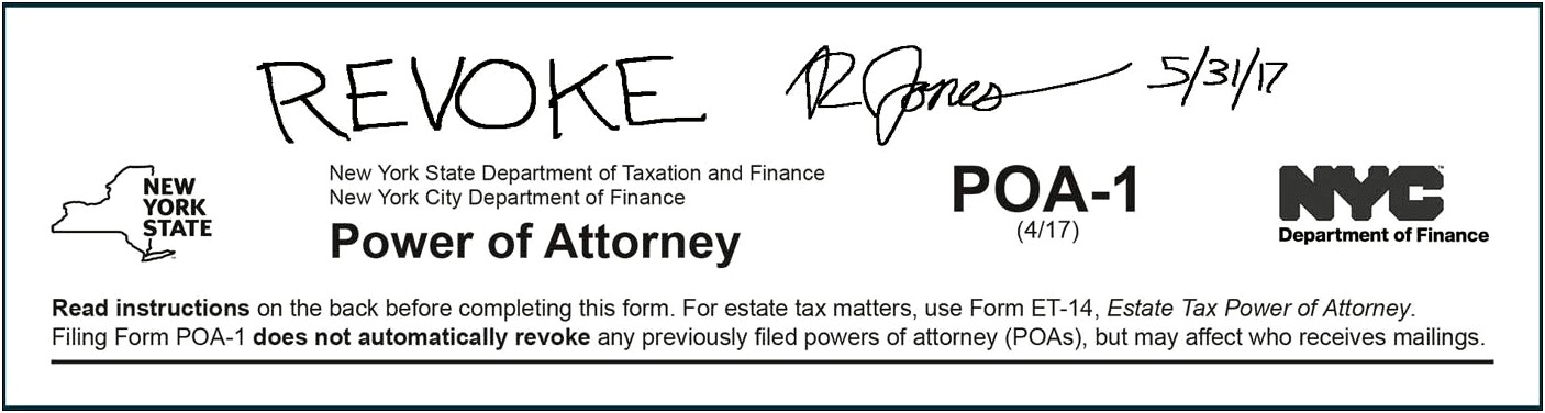 Revocation For Power Of Attorney Free Template Gov