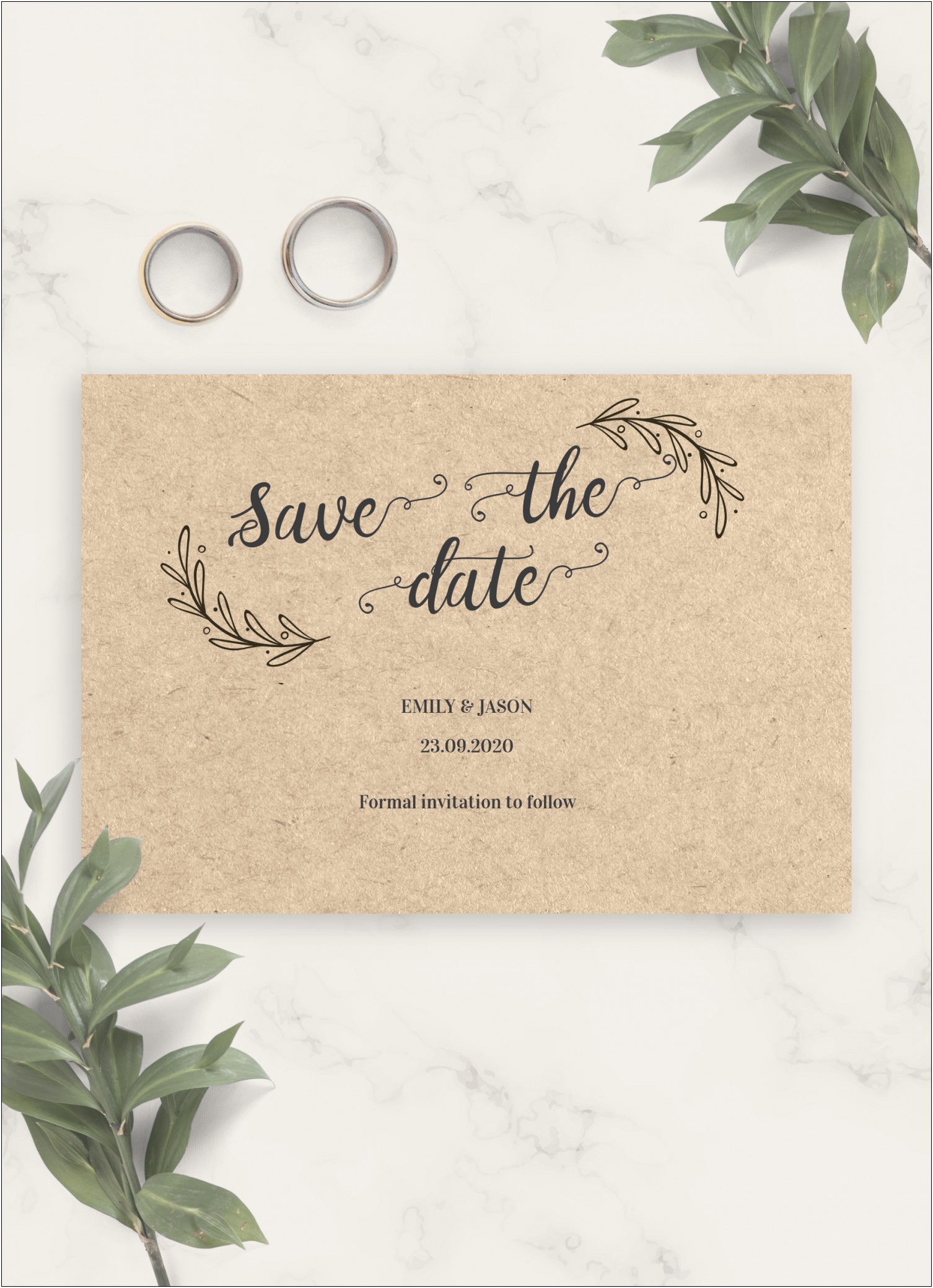 Rustic Save The Date Online Template Free