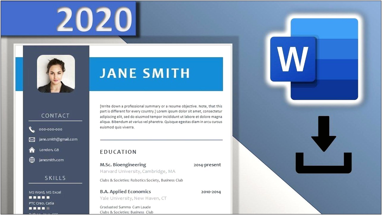 Sample Cv Template Word Free Download