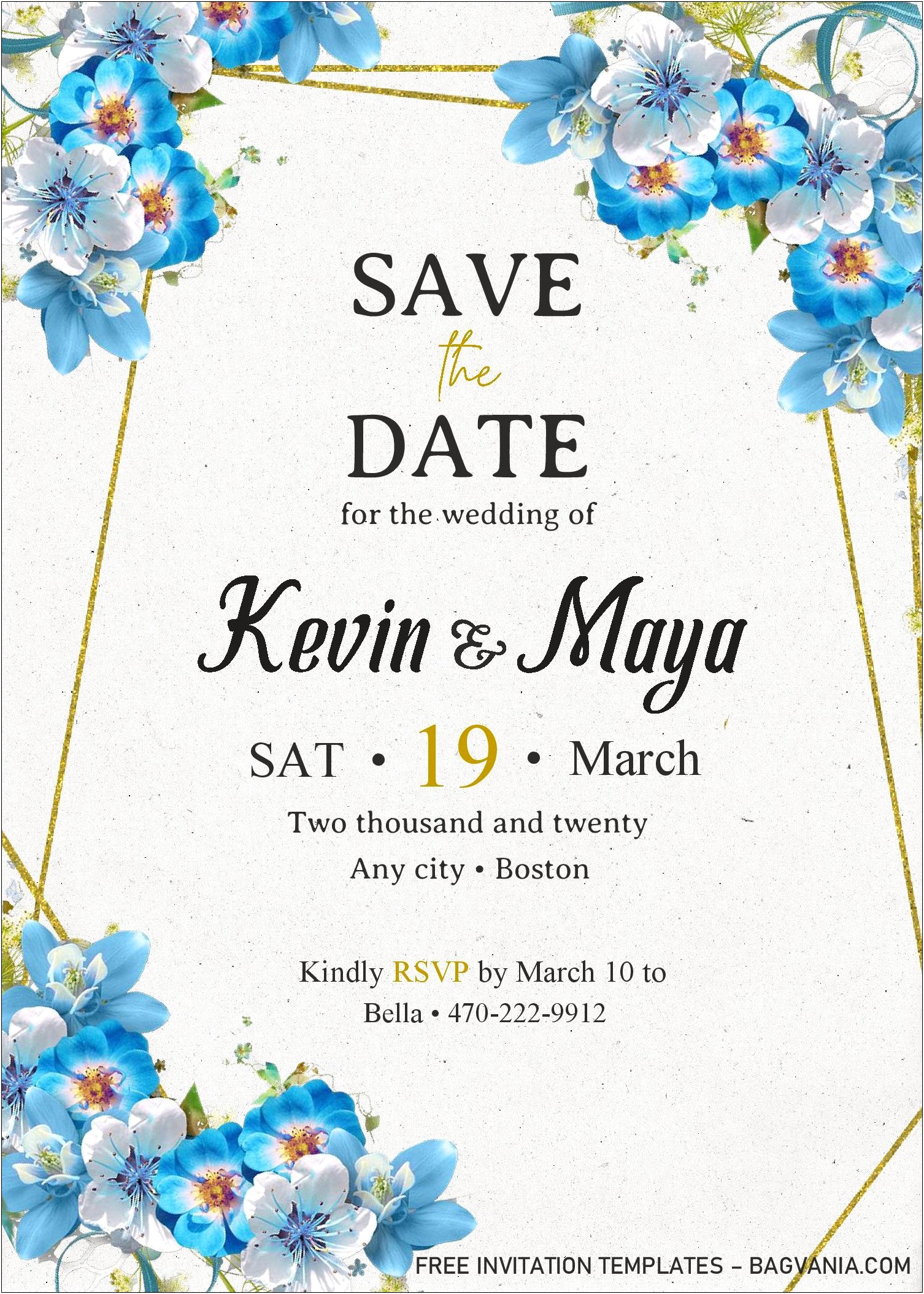 Save The Date Bridal Shower Email Template Free