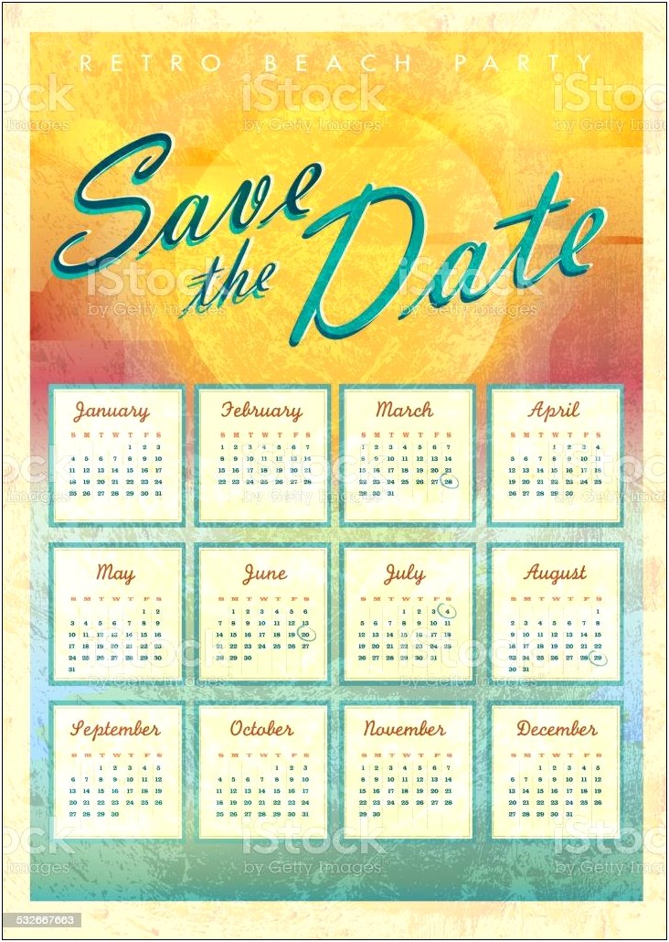 Save The Date Templates Calendar Free Downloads