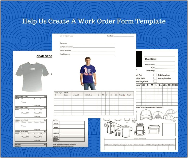 School T Shirt Order Form Template Free