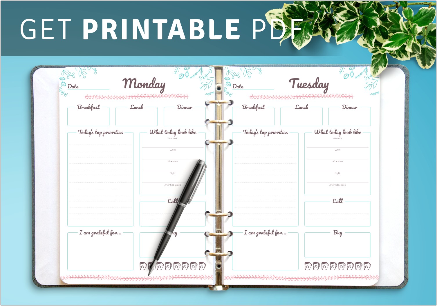 Seven Day Schedule With Time Template Pdf Free