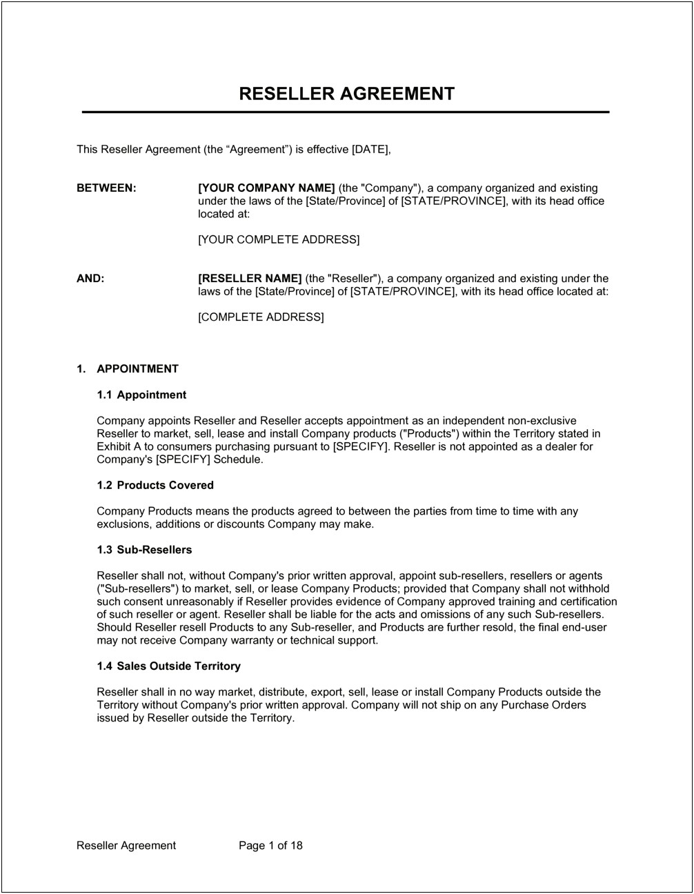 Simple Partnership Agreement Template Free Singapore