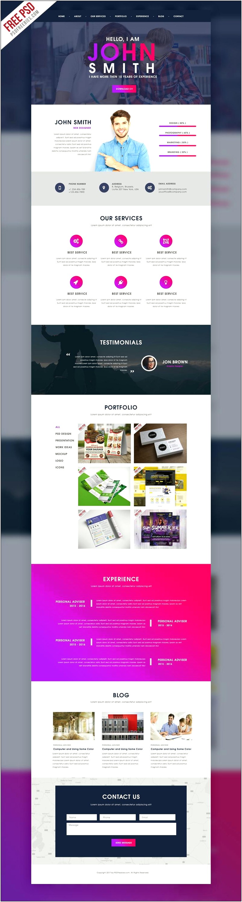 Single Page Brochure Templates Free Download