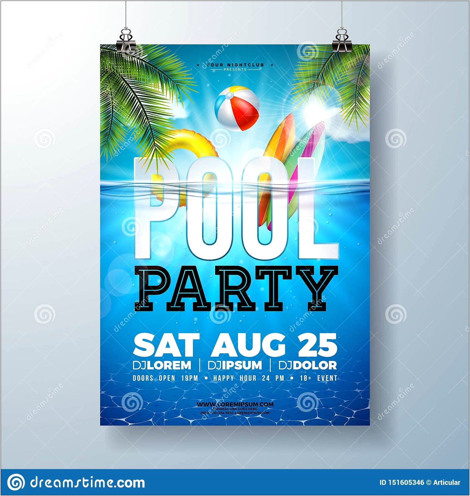 Free Pool Party Flyer Template Psd Templates : Resume Designs #35v225pv4o