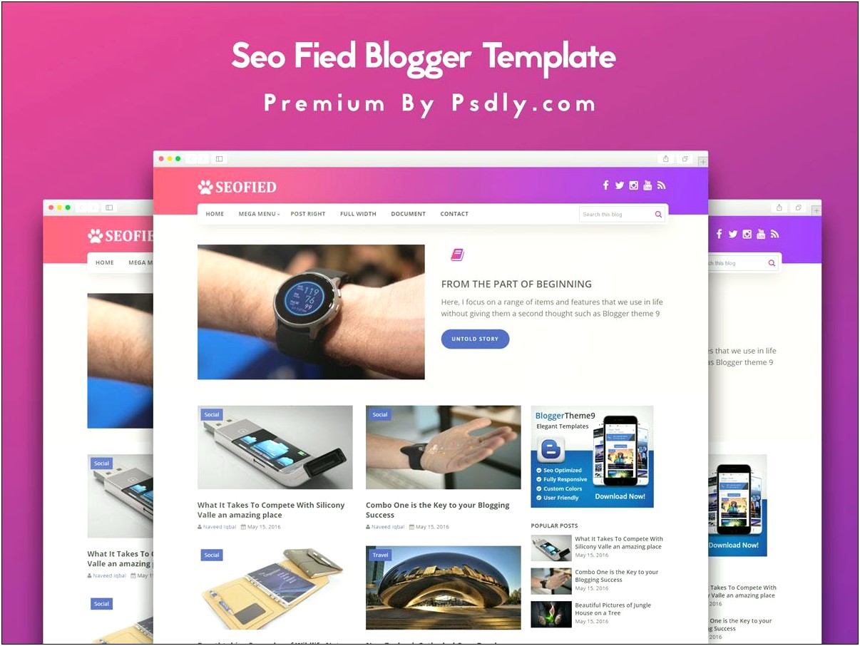Squid Clean Responsive Blogger Template Free Download