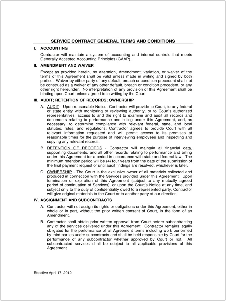 Standard Terms And Conditions Template Free Uk