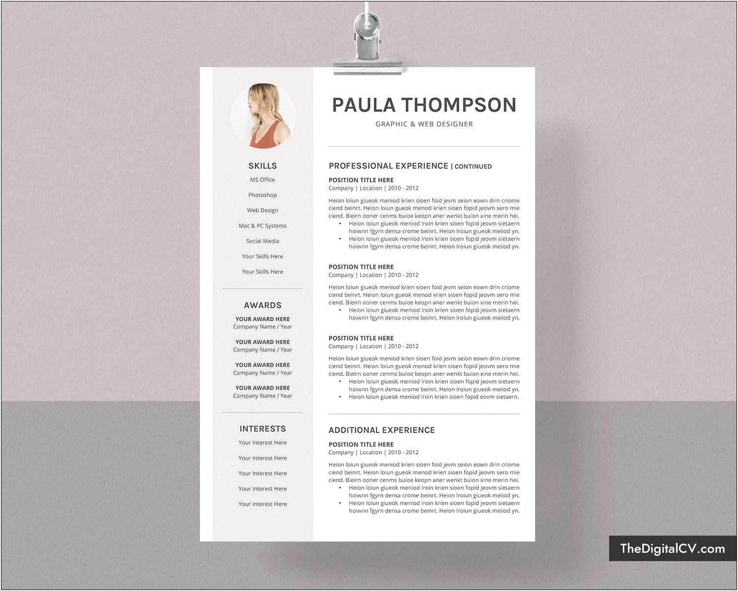 Teacher Cv Template Word Free Download