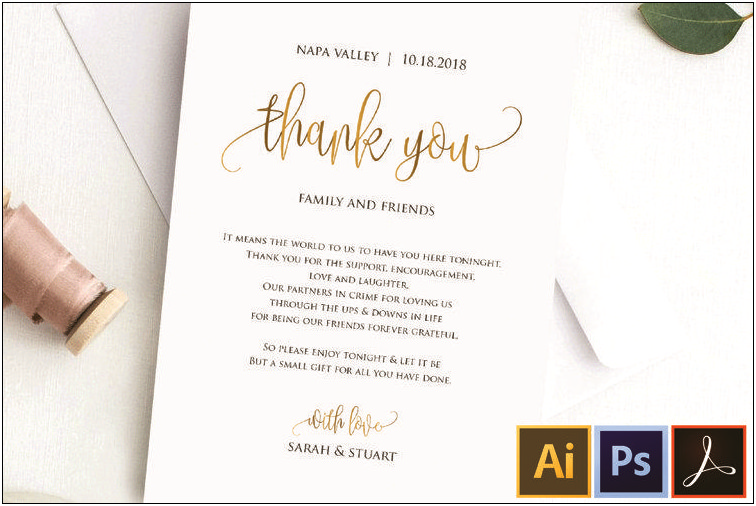 Thank You Letter After Wedding Invitation