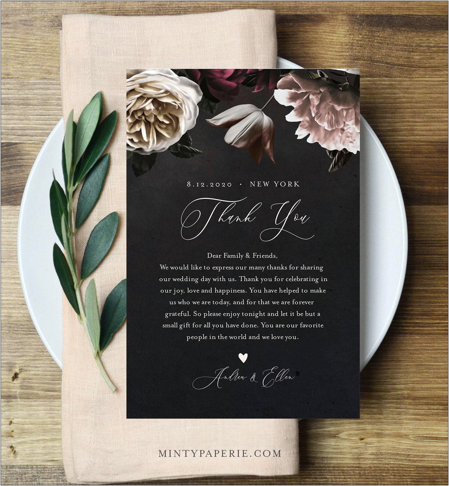 Thank You Letter For Wedding Invitation