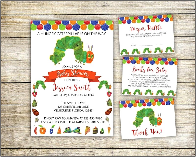 The Very Hungry Caterpillar Invitation Template Free