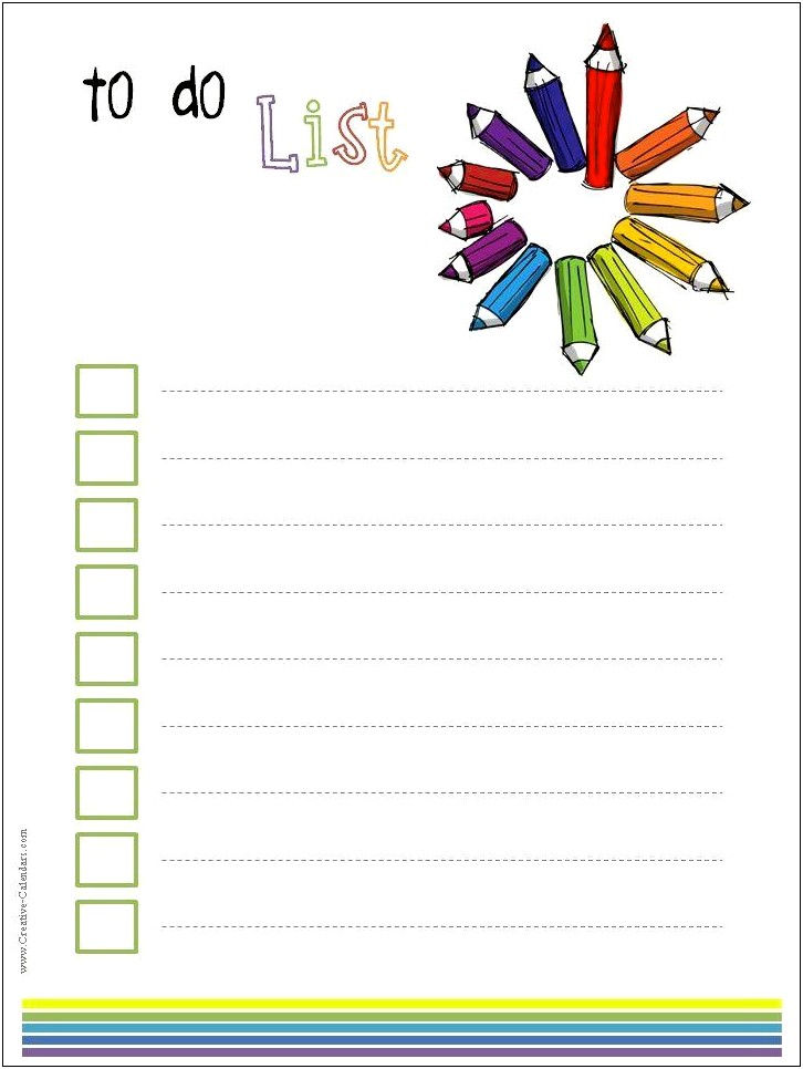 To Do List Template Free Download